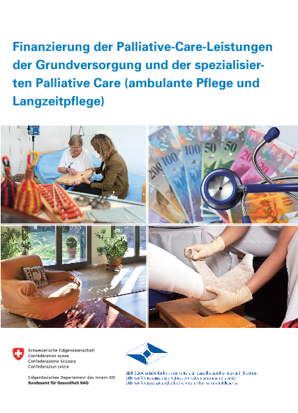 Broschüre Finanzierung Palliative Care BAG