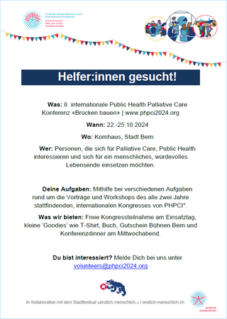 Helfer:innen gesucht!