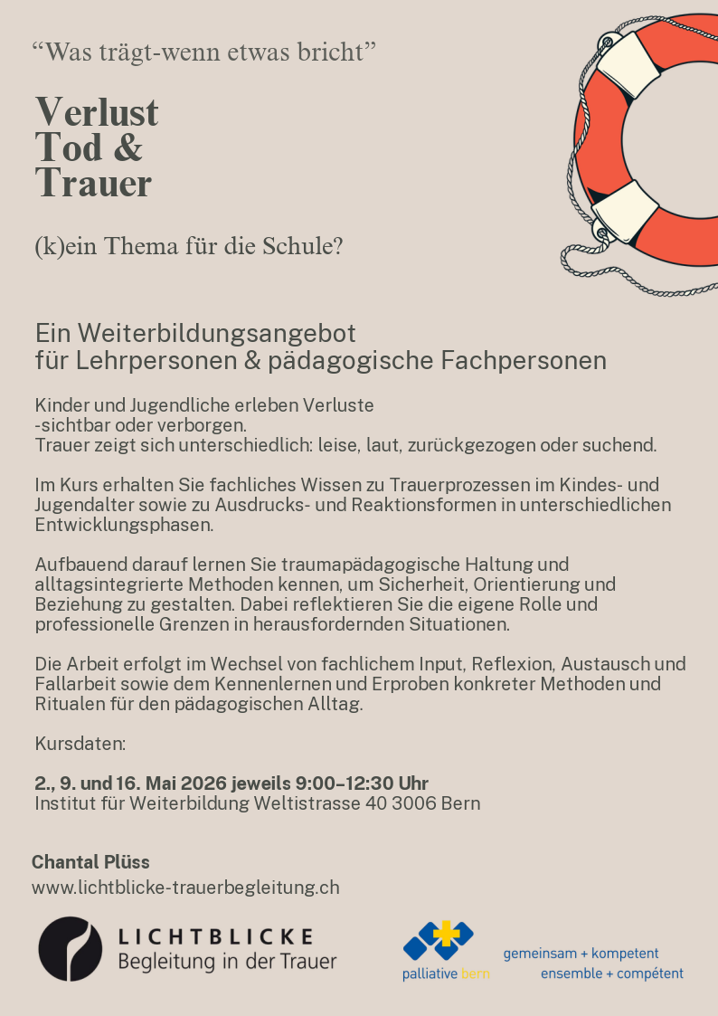 Verlust Tod & Trauer - Weiterbildung