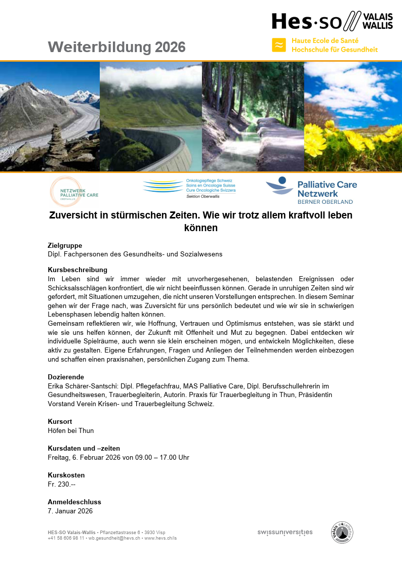 Zuversicht in stürmischen Zeiten