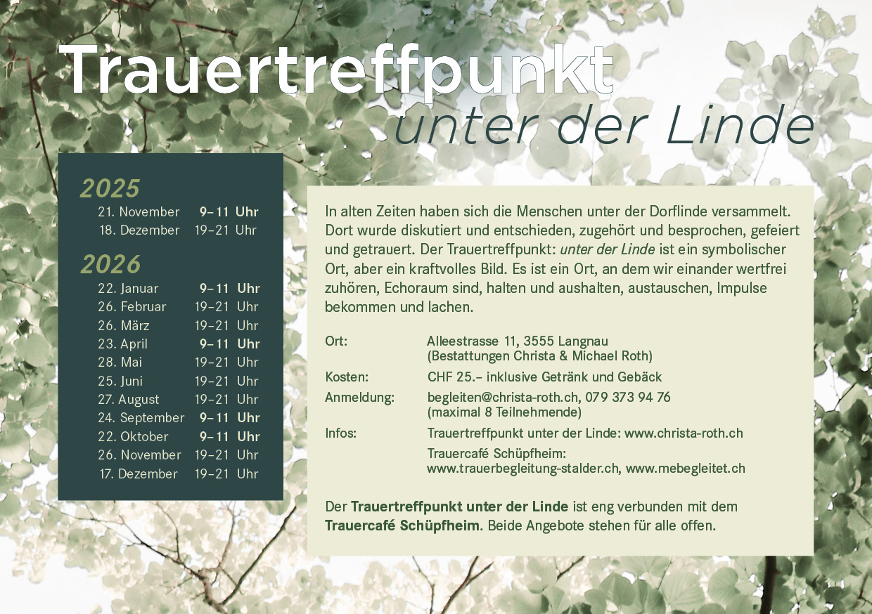Trauertreffpunkt unter der Linde