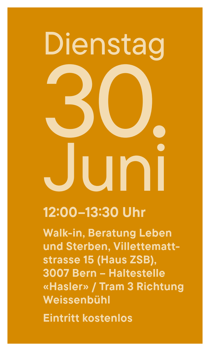 Walk-in, Beratung Leben und Sterben